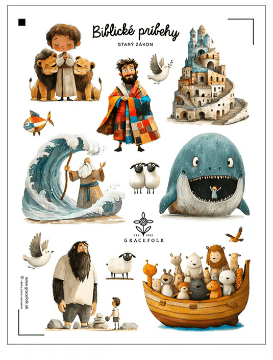Kresťanské nálepky pre deti: Starý zákon - Gracefolk