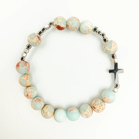 Náramok - ruženec Aqua terra - Gracefolk