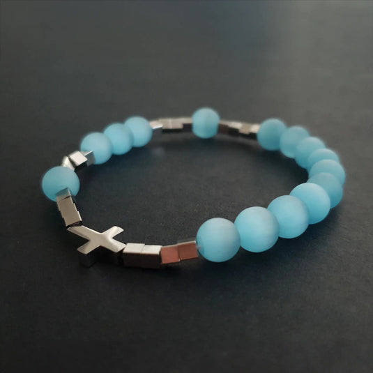 Ruženec na ruku z prírodného kameňa "mačacie oko" - Gracefolk