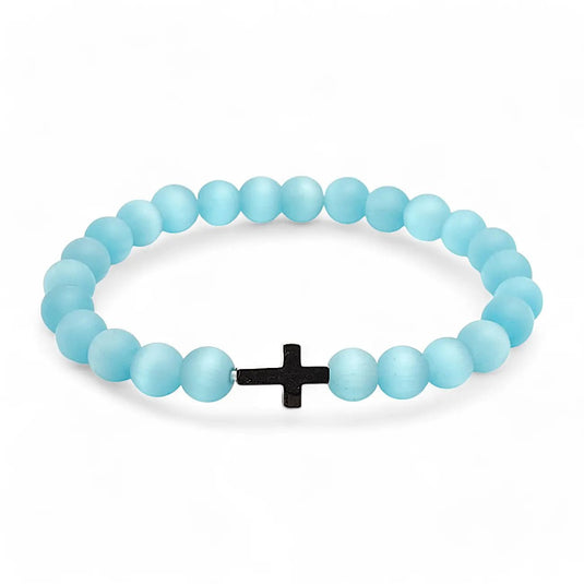 Ruženec na ruku z prírodného kameňa "mačacie oko" - Gracefolk