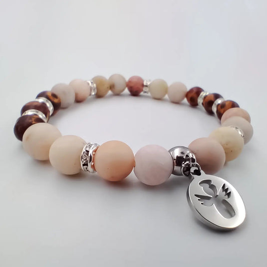 Ružový náramok s príveskom anjelikom - Gracefolk