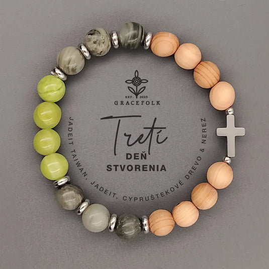 TRETÍ DEŇ STVORENIA - kresťanský náramok - Gracefolk