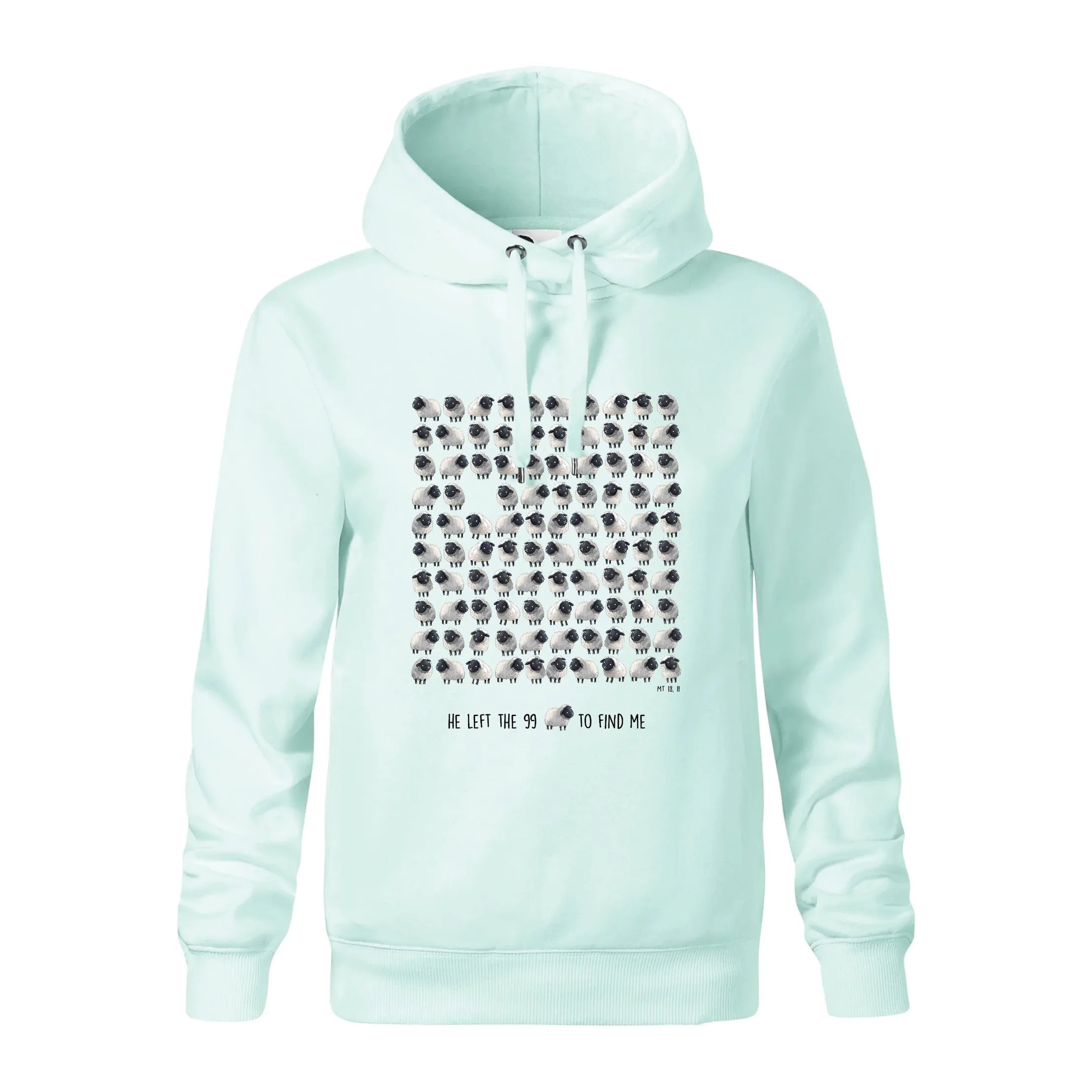 Kresťanská mikina s kapucňou 99 ovečiek - Gracefolk