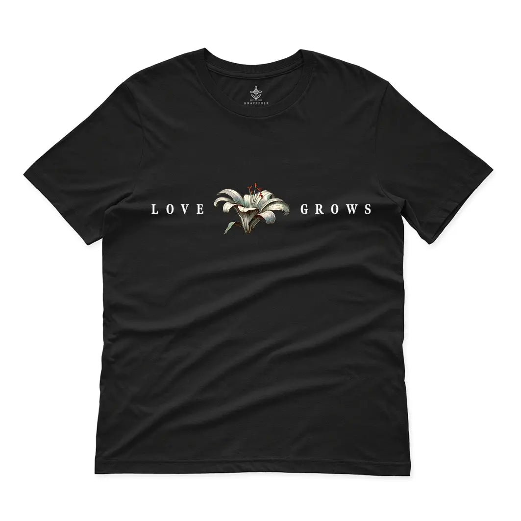 Christliches T-Shirt Liebe wächst (schlicht)